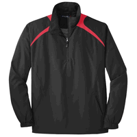 black / red
