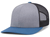 heather grey - light charcoal / ocean blue