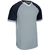 silver - navy / white