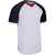 white - navy / scarlet