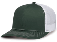 dark green / white