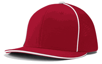 scarlet red / white