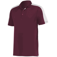 maroon / white