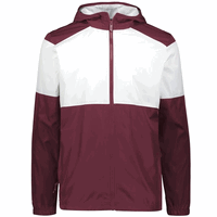 maroon / white