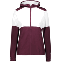 maroon / white