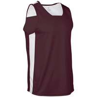 maroon / white