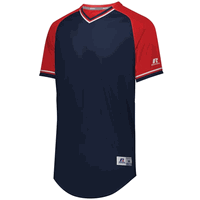 navy / red
