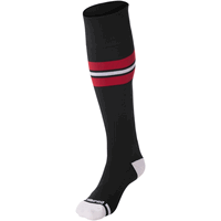 black - scarlet red / white