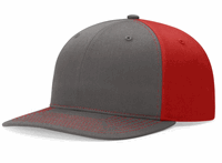 charcoal / red