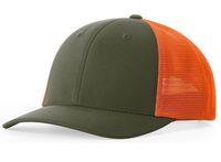 moss green / vivid orange