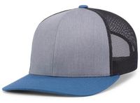 heather grey - light charcoal / ocean blue