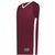 maroon / white