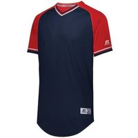 navy / red