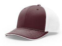 maroon / white