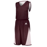 maroon / white