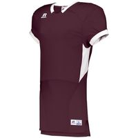 maroon / white