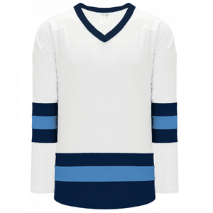 Athletic Knit H6500-474 House League Hockey Jersey - White / Navy / Sky