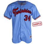 SAMPLE - Homegrown Rib Knit Trim Full Button Tackle Twill Baseball Jersey (SAMP512C)