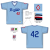 Homegrown 513C Custom Rib Knit V-Neck Baseball Jerseys +Twill