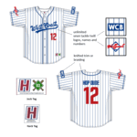 Homegrown 514C Button Up Pinstripe Baseball Jerseys +Twill