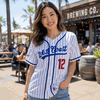 Homegrown 514C Button Up Pinstripe Baseball Jerseys +Twill
