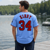 SAMPLE - Homegrown Rib Knit Trim Full Button Tackle Twill Baseball Jersey (SAMP512C)