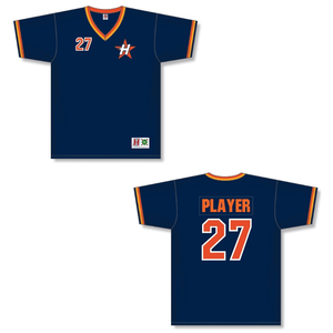 Astros HG200-HOU Vintage V-Neck Baseball Jerseys