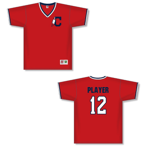 Indians HG200-CLE Vintage V-Neck Baseball Jerseys