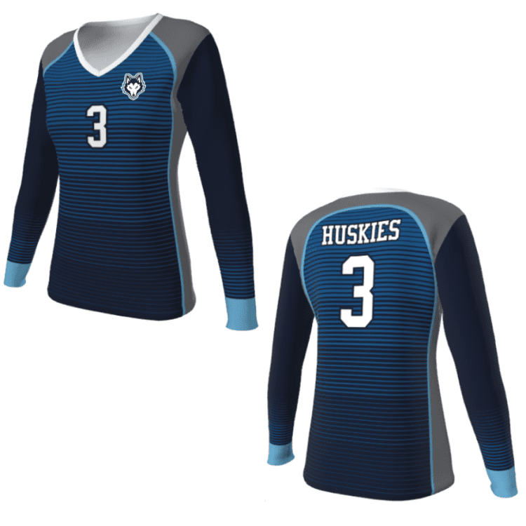 Sublimated Fitted Volleyball Jerseys Long Sleeve Juice JBST1VB VNeck