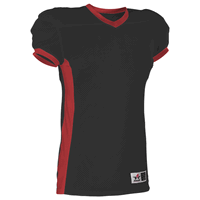 black / red