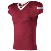 maroon / white