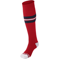 scarlet red - navy / white