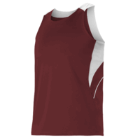 maroon / white