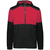 black / scarlet