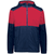 navy / scarlet