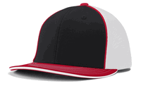 black - white / scarlet