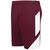 maroon / white