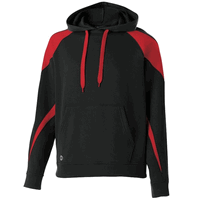 black / scarlet