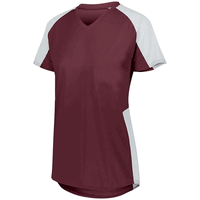 maroon / white