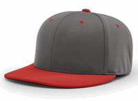 charcoal / red