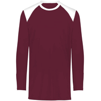 maroon / white