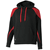black / scarlet