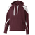 maroon / white