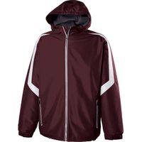 maroon / white