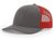 charcoal / red