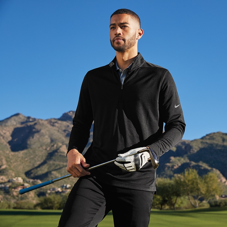 Nike Golf Dri-FIT Pullover | Mens Nike Golf Half Zip Cover Up | Free Custom  Logos