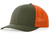 moss green / vivid orange