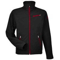 black / red