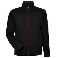 black / red