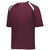 maroon / white